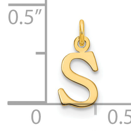 14ky Cutout Letter S Initial Pendant-XNA1160Y/S