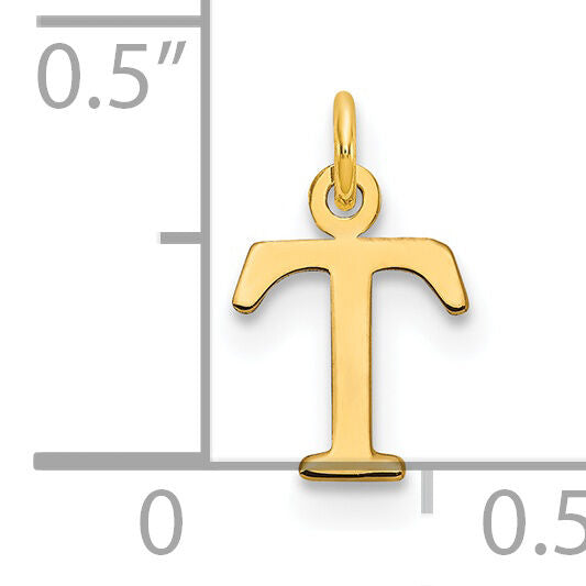 14ky Cutout Letter T Initial Pendant-XNA1160Y/T