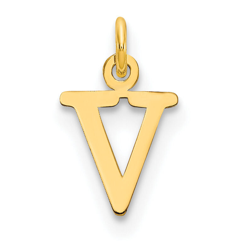 14ky Cutout Letter V Initial Pendant-XNA1160Y/V
