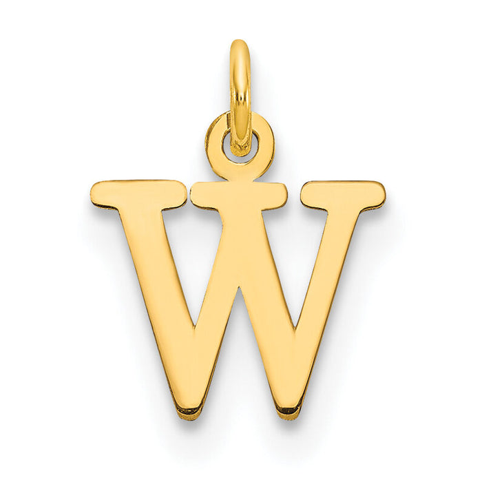 14ky Cutout Letter W Initial Pendant-XNA1160Y/W