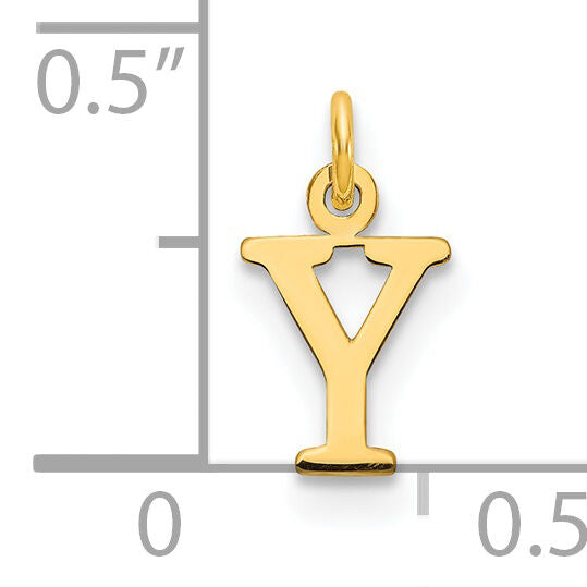 14ky Cutout Letter Y Initial Pendant-XNA1160Y/Y
