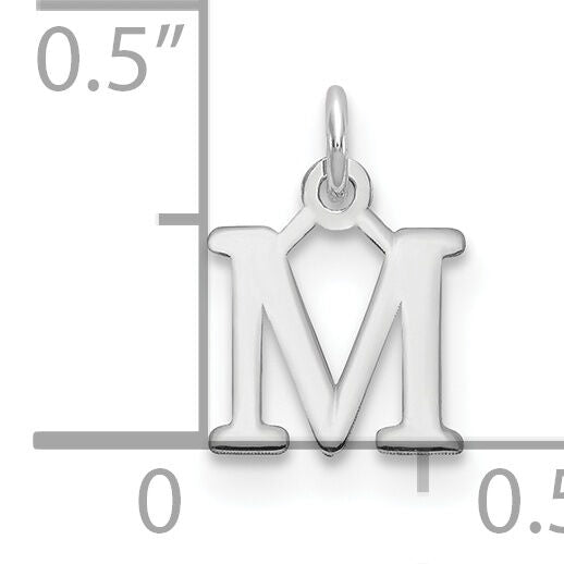 14kw Cutout Letter M Initial Pendant-XNA1160W/M