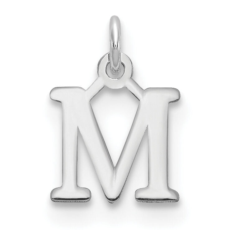 14kw Cutout Letter M Initial Pendant-XNA1160W/M