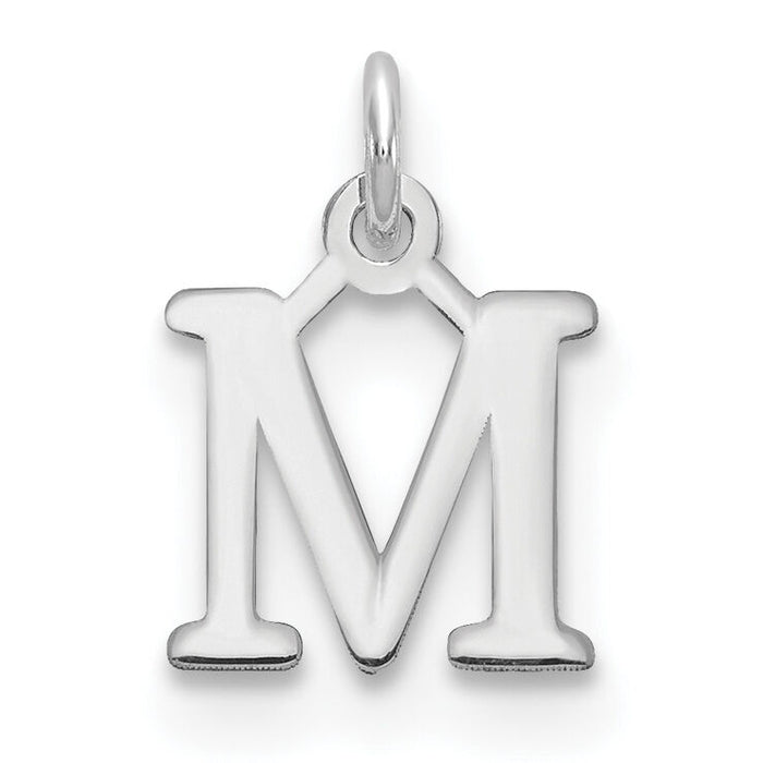14kw Cutout Letter M Initial Pendant-XNA1160W/M