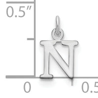 14kw Cutout Letter N Initial Pendant-XNA1160W/N