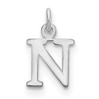 14kw Cutout Letter N Initial Pendant-XNA1160W/N