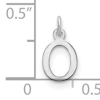 14kw Cutout Letter O Initial Pendant-XNA1160W/O