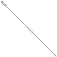 10k White Gold Brushed 1 Station Bracelet-10XNA1180/1W