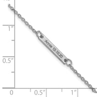 10k White Gold Brushed 1 Station Bracelet-10XNA1180/1W