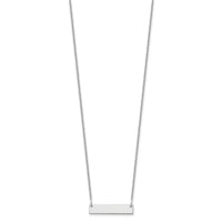 14k White Gold Small Blank Bar Necklace-XNA1197W
