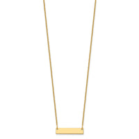14k Yellow Gold Small Blank Bar Necklace-XNA1197Y