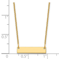14k Yellow Gold Small Blank Bar Necklace-XNA1197Y