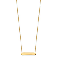 14k Yellow Gold Small Blank Bar Necklace-XNA1198Y
