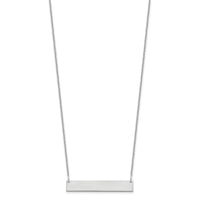 10k White Gold Medium Blank Bar Necklace-10XNA1202W