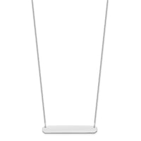 10k White Gold Medium Blank Bar Necklace-10XNA1203W