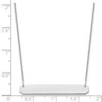 14k White Gold Medium Blank Bar Necklace-XNA1203W