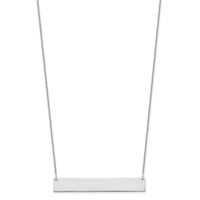 14k White Gold Large Blank Bar Necklace-XNA1207W