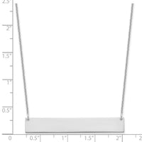10k White Gold  Large Blank Bar Necklace-10XNA1207W