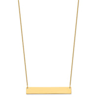 14k Yellow Gold Large Blank Bar Necklace-XNA1207Y