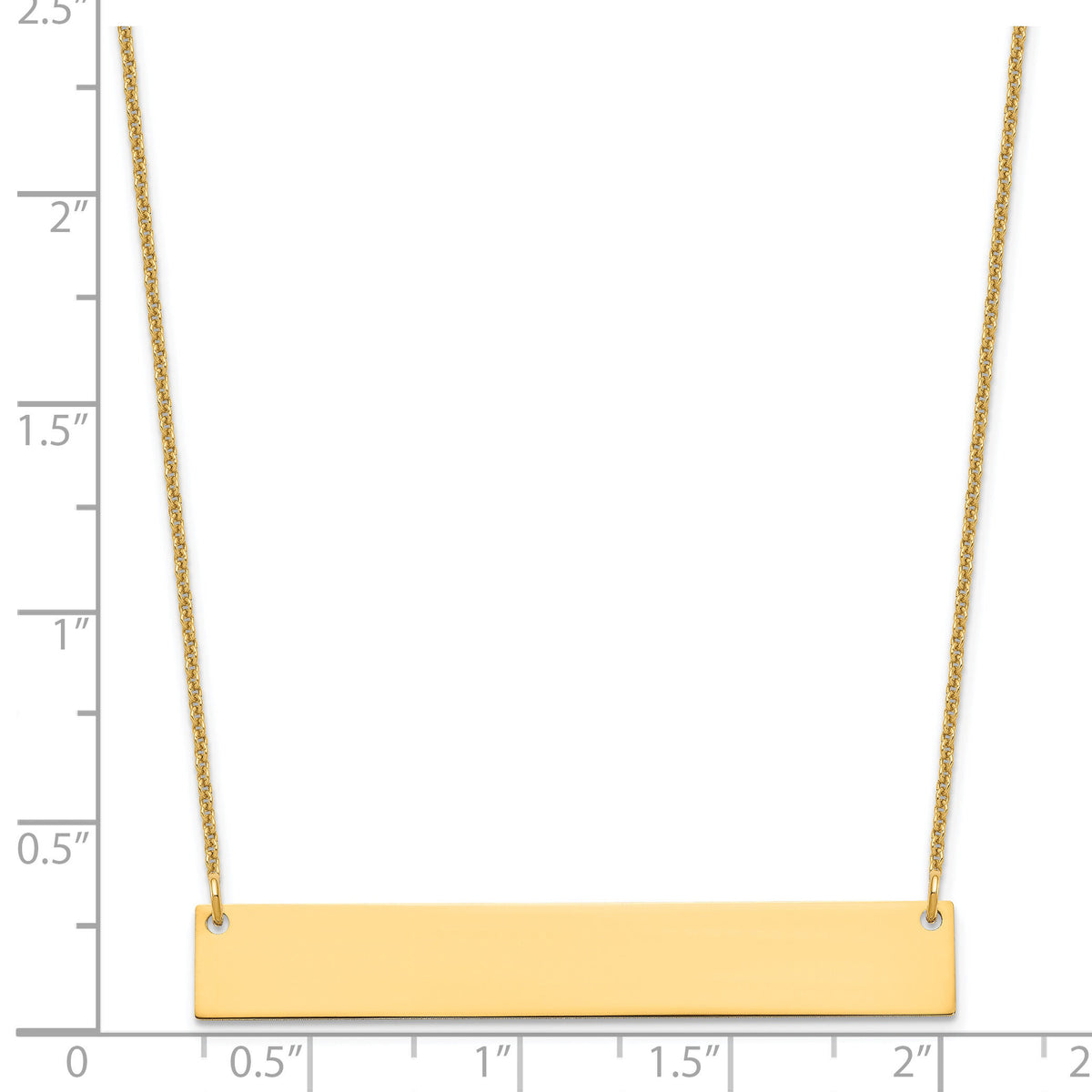14k Yellow Gold Large Blank Bar Necklace-XNA1207Y