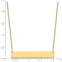 14k Yellow Gold Large Blank Bar Necklace-XNA1207Y
