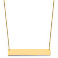 14k Yellow Gold Large Blank Bar Necklace-XNA1207Y