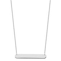 10k White Gold Large Blank Bar Necklace-10XNA1208W