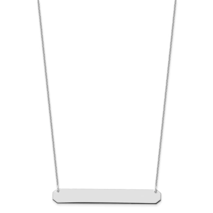 10k White Gold Large Blank Bar Necklace-10XNA1208W