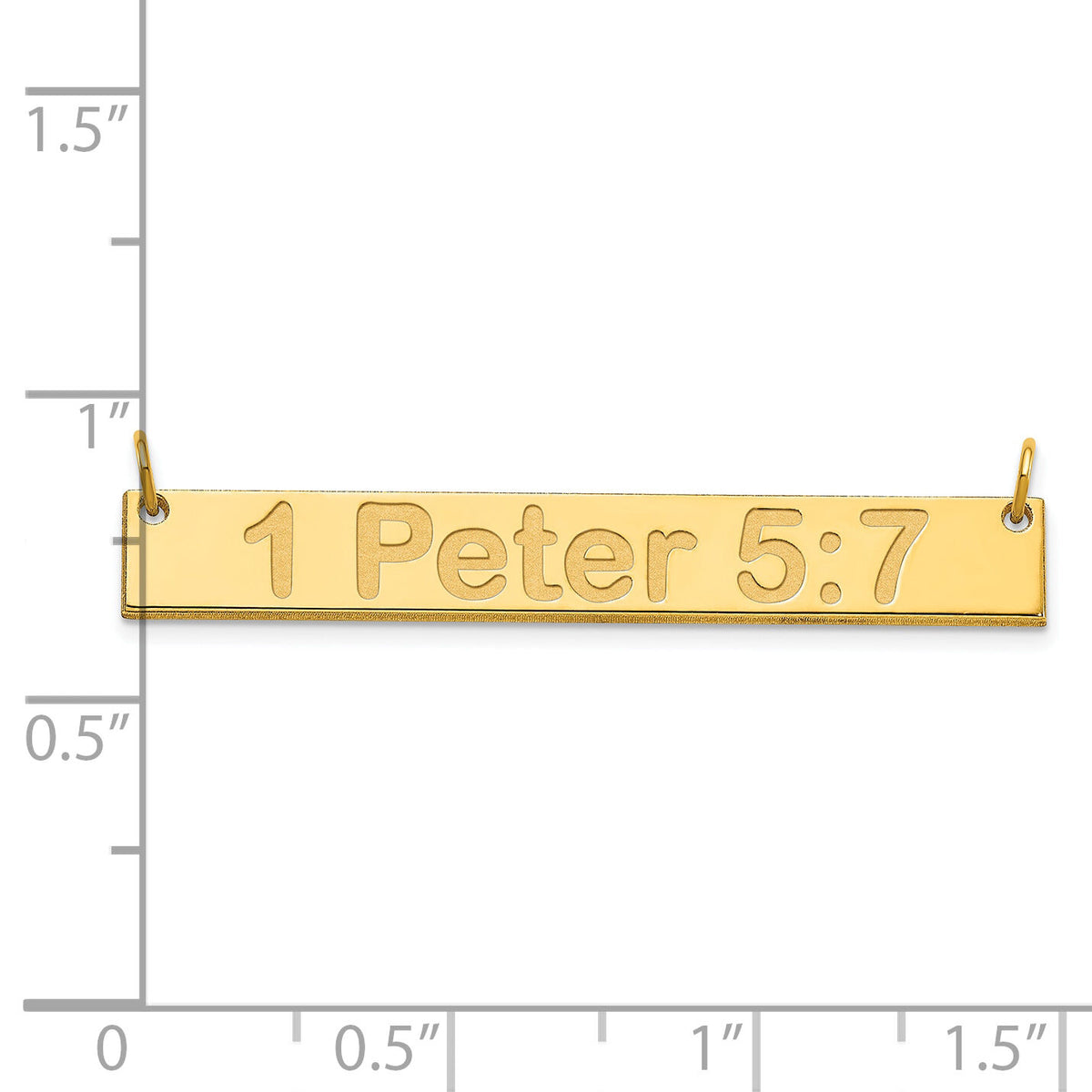14k Yellow Gold Medium ARIAL ROUNDED Bar Necklace-XNA1236Y
