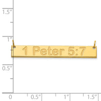 14k Yellow Gold Medium ARIAL ROUNDED Bar Necklace-XNA1236Y