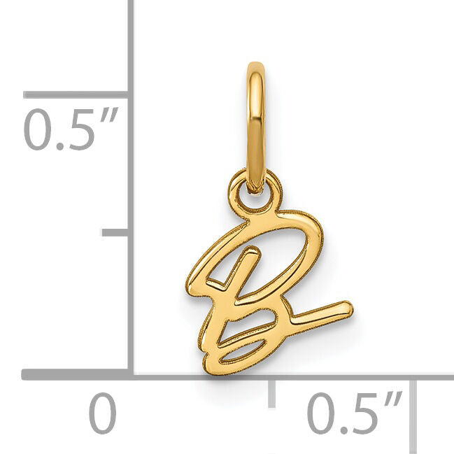 14KY Upper case Letter B Initial Charm-XNA1305Y/B