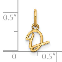 14KY Upper case Letter D Initial Charm-XNA1305Y/D
