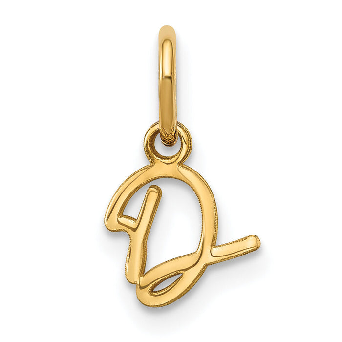 14KY Upper case Letter D Initial Charm-XNA1305Y/D