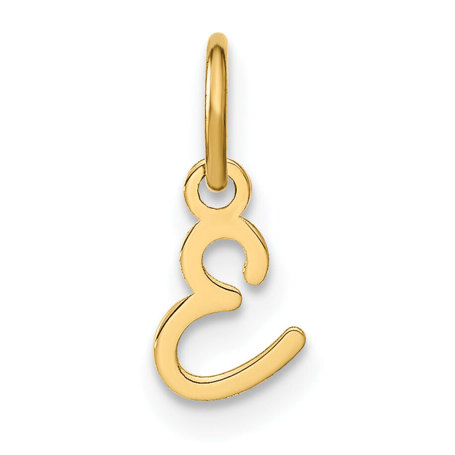 14KY Upper case Letter E Initial Charm-XNA1305Y/E