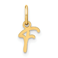 14KY Upper case Letter F Initial Charm-XNA1305Y/F