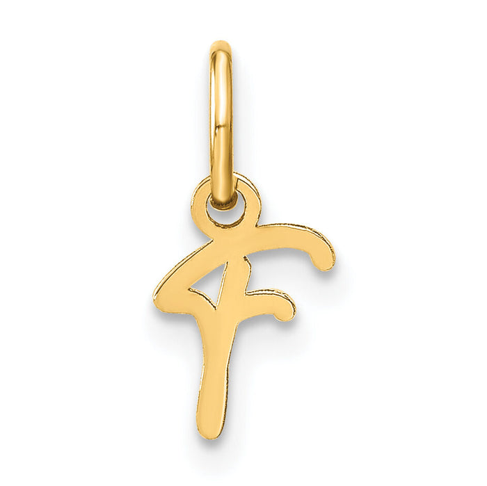 14KY Upper case Letter F Initial Charm-XNA1305Y/F