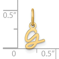 14KY Upper case Letter G Initial Charm-XNA1305Y/G