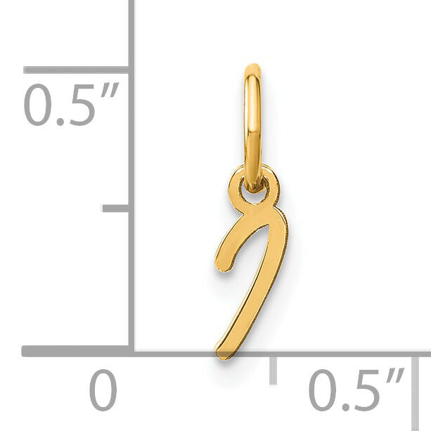 14KY Upper case Letter I Initial Charm-XNA1305Y/I