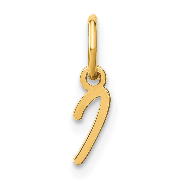14KY Upper case Letter I Initial Charm-XNA1305Y/I