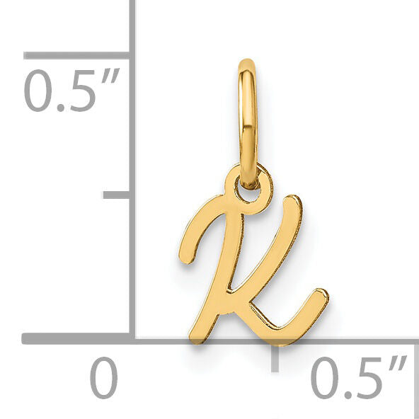14KY Upper case Letter K Initial Charm-XNA1305Y/K
