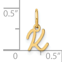 14KY Upper case Letter K Initial Charm-XNA1305Y/K