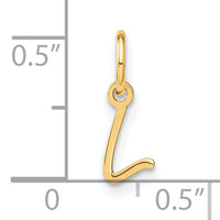 14KY Upper case Letter L Initial Charm-XNA1305Y/L