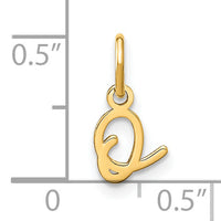 14KY Upper case Letter O Initial Charm-XNA1305Y/O