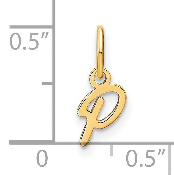 14KY Upper case Letter P Initial Charm-XNA1305Y/P