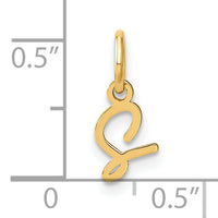 14KY Upper case Letter S Initial Charm-XNA1305Y/S