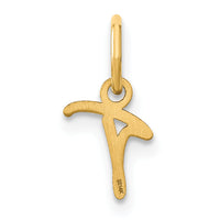 14KY Upper case Letter T Initial Charm-XNA1305Y/T