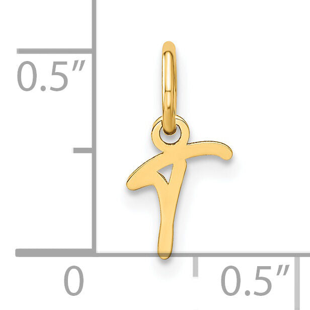 14KY Upper case Letter T Initial Charm-XNA1305Y/T