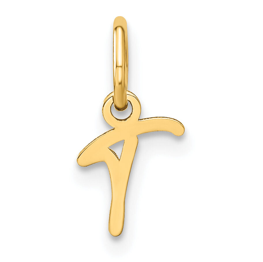14KY Upper case Letter T Initial Charm-XNA1305Y/T