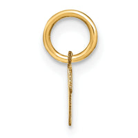 14KY Upper case Letter V Initial Charm-XNA1305Y/V