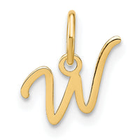 14KY Upper case Letter W Initial Charm-XNA1305Y/W